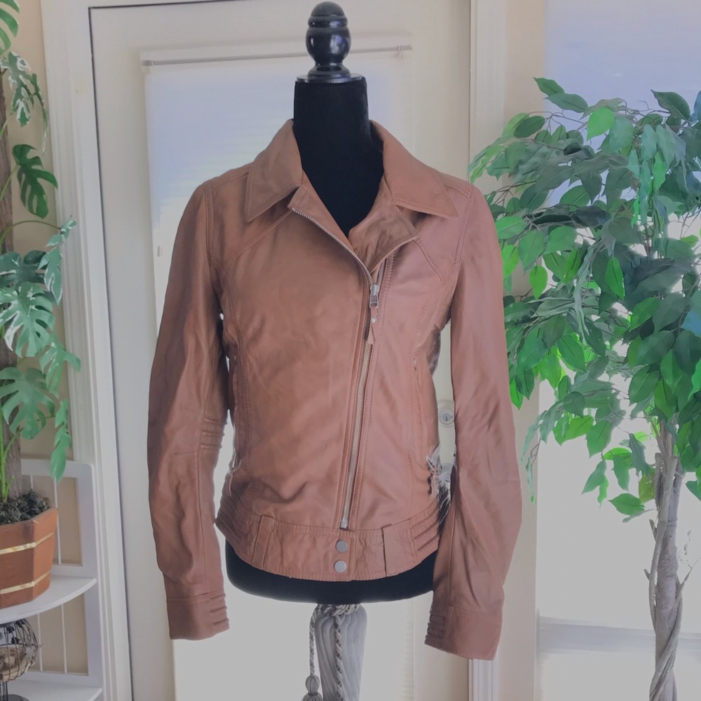 OKWD Oakwood Brown sheepskin soft leather jacket
